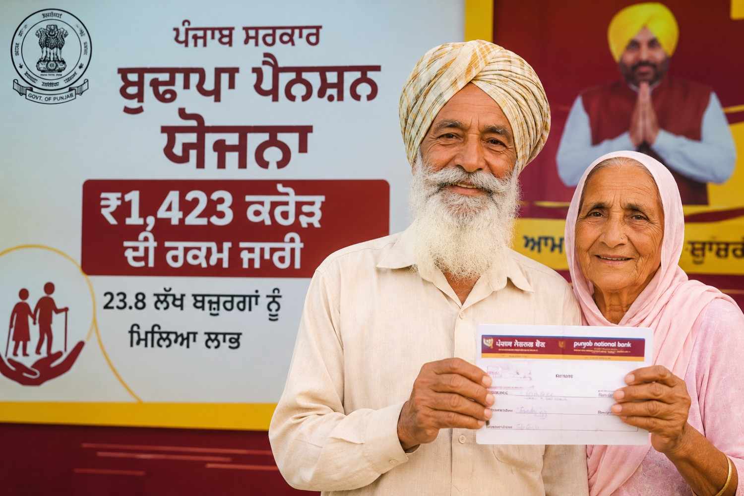 ਪੰਜਾਬ ਸਰਕਾਰ ਵੱਲੋਂ ₹1,423 ਕਰੋੜ ਬੁਢ਼ਾਪਾ ਪੈਨਸ਼ਨ ਜਾਰੀ, 23.8 ਲੱਖ ਬਜ਼ੁਰਗਾਂ ਨੂੰ ਮਿਲਿਆ ਲਾਭ