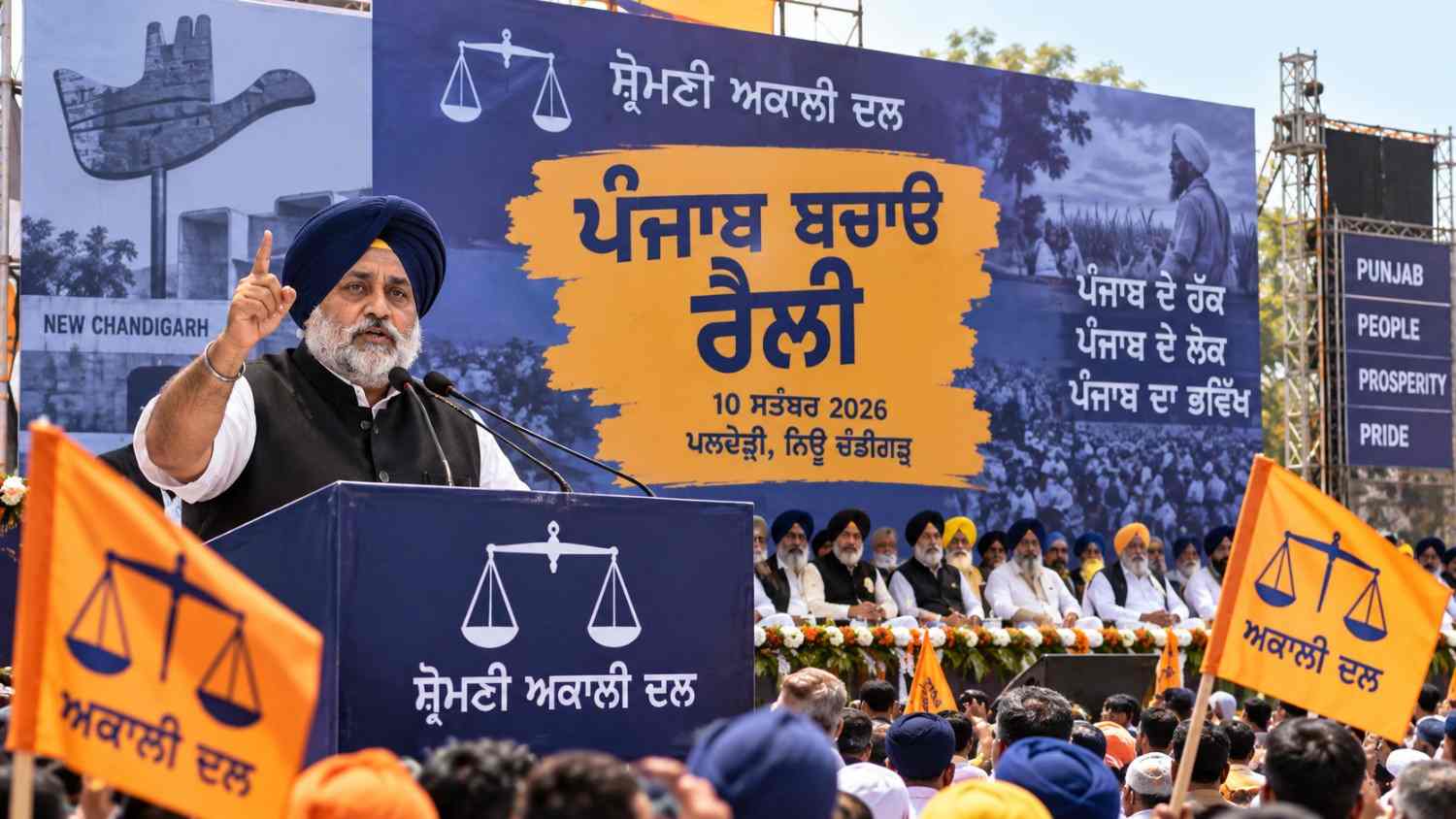 ਨਿਊ ਚੰਡੀਗੜ੍ਹ ਵਿੱਚ 10 ਸਤੰਬਰ ਨੂੰ ‘ਪੰਜਾਬ ਬਚਾਓ ਰੈਲੀ’, ਸੁਖਬੀਰ ਬਾਦਲ ਕਰਨਗੇ ਸੰਬੋਧਨ