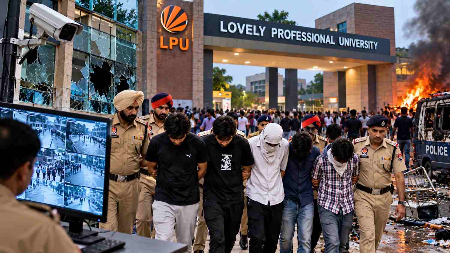 LPU ਹਿੰਸਾ ਮਾਮਲੇ ਵਿੱਚ 5 ਗ੍ਰਿਫ਼ਤਾਰੀਆਂ: CCTV ਅਤੇ ਡਿਜ਼ੀਟਲ ਸਬੂਤਾਂ ਦੇ ਆਧਾਰ ’ਤੇ ਪੁਲਿਸ ਦੀ ਕਾਰਵਾਈ