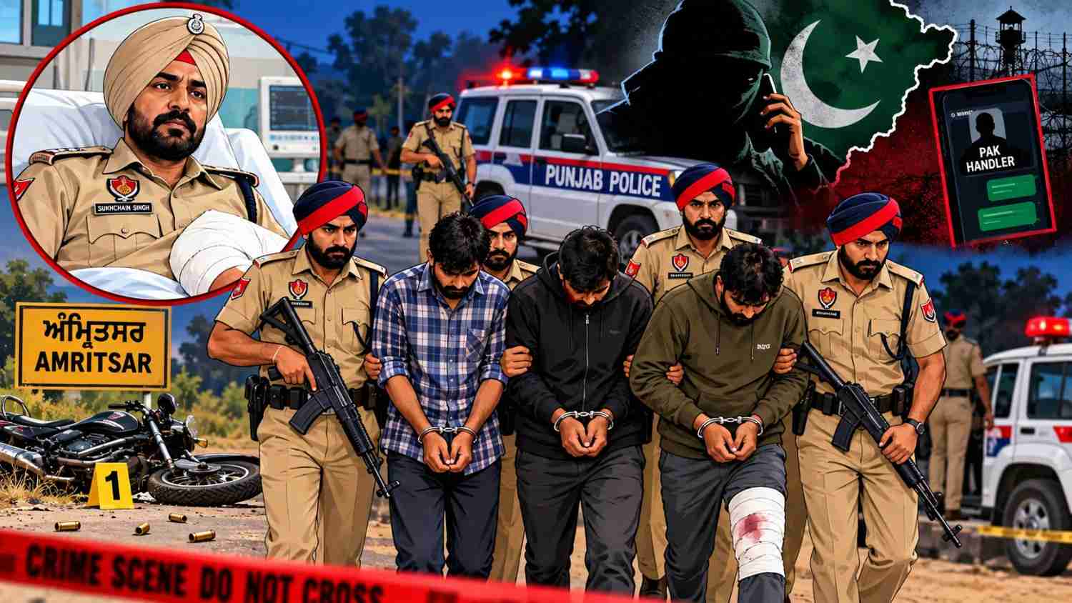 ਅੰਮ੍ਰਿਤਸਰ ’ਚ ASI ’ਤੇ ਗੋਲੀਬਾਰੀ ਮਾਮਲੇ ’ਚ ਵੱਡਾ ਖੁਲਾਸਾ! ਪਾਕਿਸਤਾਨੀ ਹੈਂਡਲਰਾਂ ਨਾਲ ਕਥਿਤ ਸਬੰਧਾਂ ਵਾਲੇ ਗਿਰੋਹ ਦਾ ਪਰਦਾਫਾਸ਼
