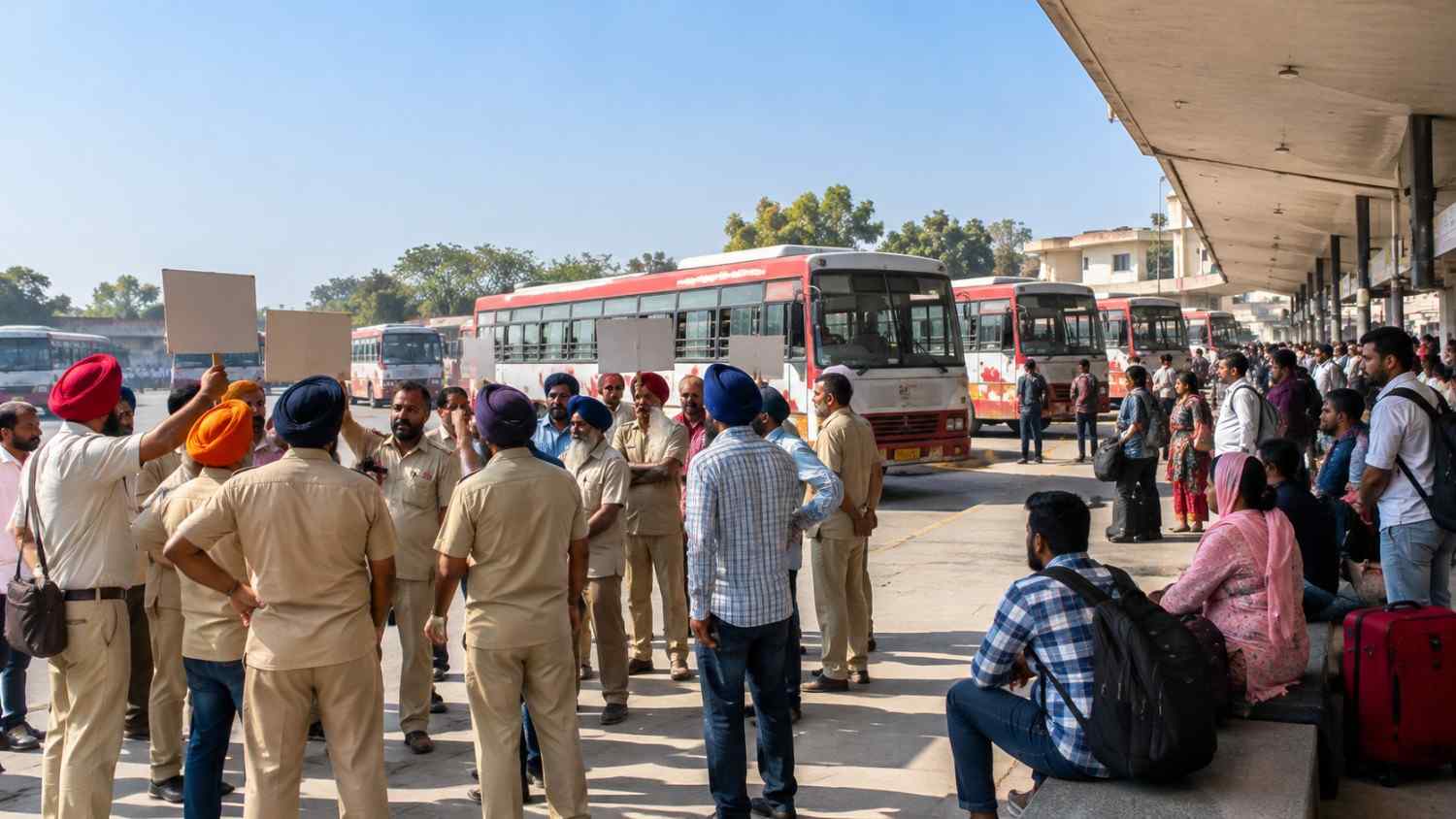 ਪੰਜਾਬ ਰੋਡਵੇਜ਼, ਪਨਬੱਸ ਤੇ PRTC ਦੇ ਕੱਚੇ ਮੁਲਾਜ਼ਮਾਂ ਦੀ ਅਣਮਿੱਥੇ ਸਮੇਂ ਲਈ ਹੜਤਾਲ ਸ਼ੁਰੂ, ਬੱਸ ਸੇਵਾਵਾਂ ਪ੍ਰਭਾਵਿਤ