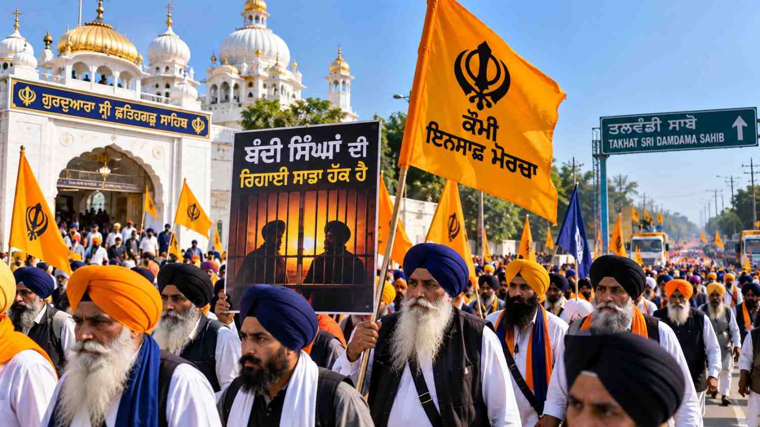ਬੰਦੀ ਸਿੰਘਾਂ ਦੀ ਰਿਹਾਈ ਲਈ ਫਤਿਹਗੜ੍ਹ ਸਾਹਿਬ ਤੋਂ ਮਾਰਚ