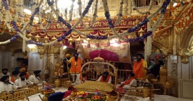 Decorated glow dedicated to the birth anniversary of Guru Tegh Bahadur Sahib